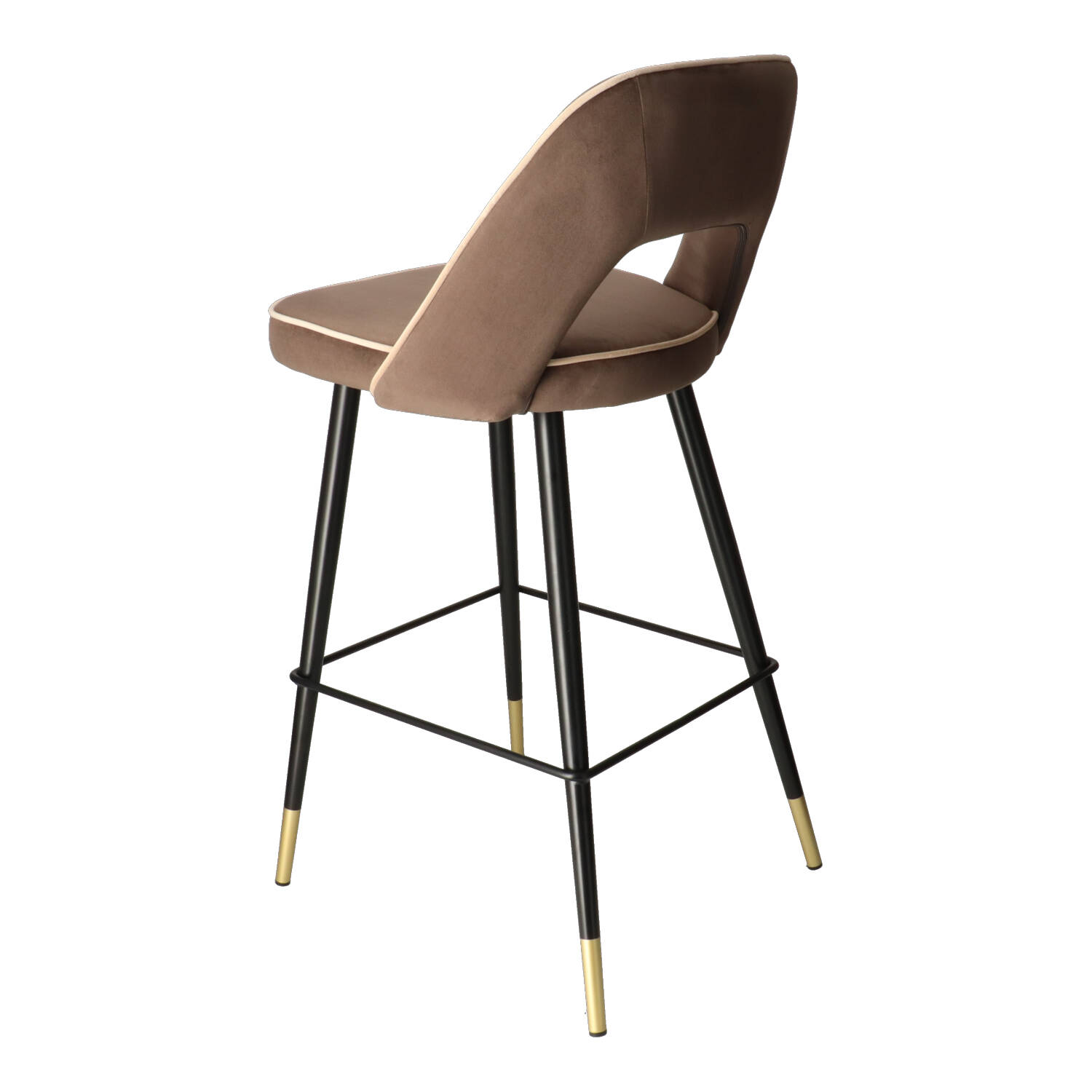 DL FANNY PIP Brown design Upholstered indoor bar stool